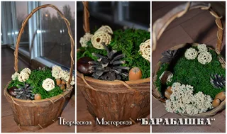 Вечно зеленая корзинка "Дары осени"